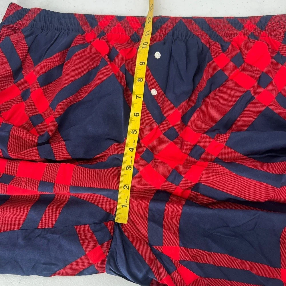 Aerie Women XXL Red Navy Blue Plaid Pajama Pants Wide Leg Sleepwear